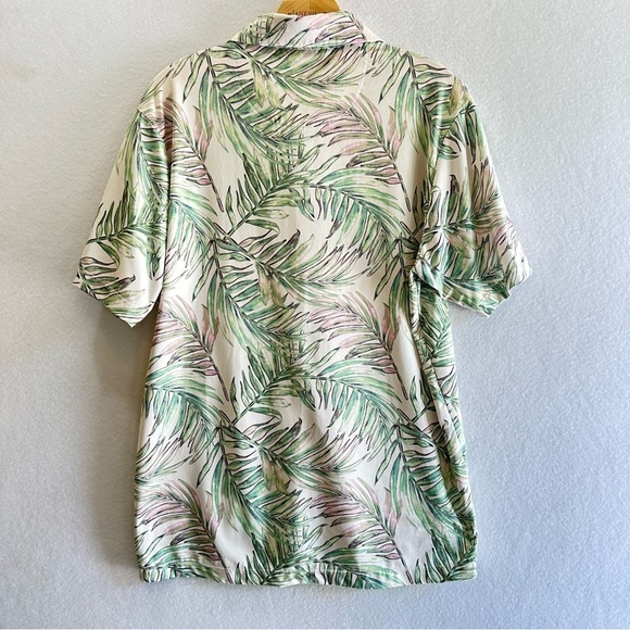 Bad Birdie Men's Golf Polo Shirt Incognito All Over Palm Leaf Print Size Med EUC - Picture 4 of 9